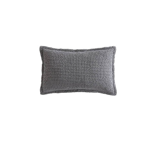 Darrahopens Home & Garden > Bedding Private Collection Urban Charcoal 100% Cotton Waffle Oblong Filled Cushion