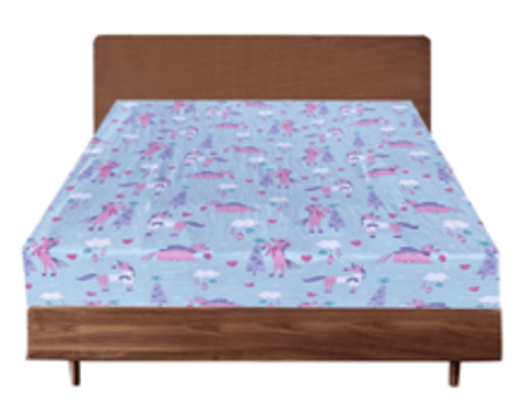 Darrahopens Home & Garden > Bedding Queen Luxury 100% Cotton Flannelette Fitted Bed Sheet Authentic Flannel - Sky Blue