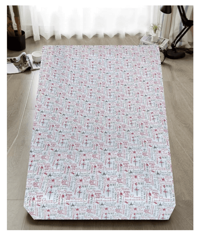 Darrahopens Home & Garden > Bedding Queen Luxury 100% Cotton Flannelette Fitted Bed Sheet Xmas Flannel - Christmas