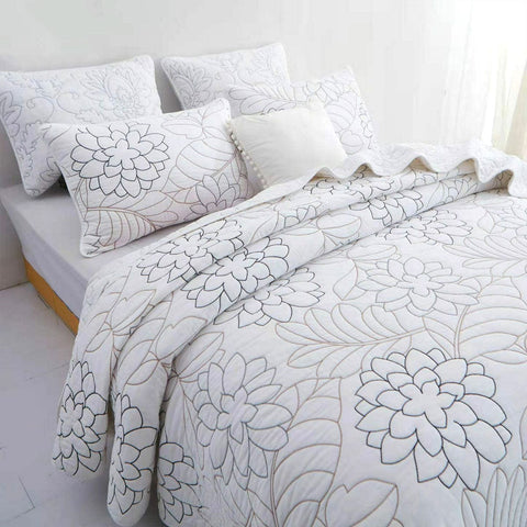 Darrahopens Home & Garden > Bedding > Quilts & Duvets 100% Cotton Coverlet Set Eliana Queen