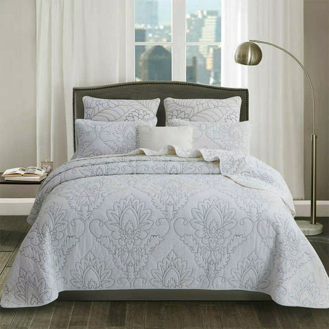 Darrahopens Home & Garden > Bedding > Quilts & Duvets 100% Cotton Coverlet Set Majestic White King