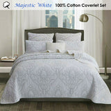 Darrahopens Home & Garden > Bedding > Quilts & Duvets 100% Cotton Coverlet Set Majestic White King
