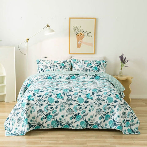 Darrahopens Home & Garden > Bedding > Quilts & Duvets 100% Cotton Lightly Quilted Coverlet Set Delta Queen 230 x 250 cm
