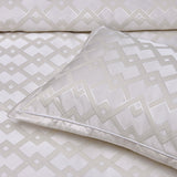 Darrahopens Home & Garden > Bedding > Quilts & Duvets Bianca Firenze Pearl 6 Pcs Jacquard Geometric Comforter Set Queen/King