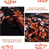Darrahopens Home & Garden > Bedding > Quilts & Duvets Black and Red  Leaves Quilted Bedspread & Pillowcase Set