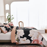 Darrahopens Home & Garden > Bedding > Quilts & Duvets Blossom Trio Quilted Coverlet Set with Pillowcases (Black, Red & Pink