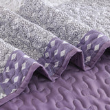 Darrahopens Home & Garden > Bedding > Quilts & Duvets Bohemian Purple and White Quilted Bedspread or Coverlet Set and matching pillowcases