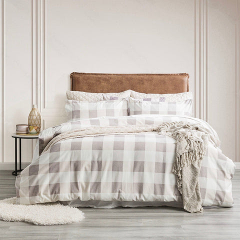 Darrahopens Home & Garden > Bedding > Quilts & Duvets Buffalo Checks 175 Gsm Egyptian Cotton Flannelette Quilt Cover Set by Park Avenue