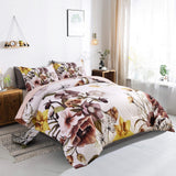Darrahopens Home & Garden > Bedding > Quilts & Duvets Floral Comforter Set, Queen/King Size, Blush Floral 3-Piece Bedding, Soft Microfiber for All Seasons