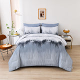 Darrahopens Home & Garden > Bedding > Quilts & Duvets Floral Stripes Comforter Set, Queen/King Size, Warm 3-Piece Bedding with Pillowcases