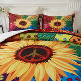 Darrahopens Home & Garden > Bedding > Quilts & Duvets Floral Sunflower Comforter Set, Queen/King Size, Quilted Bedding with Pillowcases