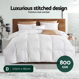 Darrahopens Home & Garden > Bedding > Quilts & Duvets Giselle Bedding 800GSM Goose Down Feather Quilt Winter Blanket Duvet Comforter Double