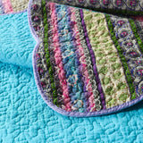 Darrahopens Home & Garden > Bedding > Quilts & Duvets Grenn Teal Boho style Printed Bedspread Quilt Set + Pillowcases