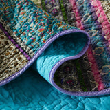 Darrahopens Home & Garden > Bedding > Quilts & Duvets Grenn Teal Boho style Printed Bedspread Quilt Set + Pillowcases
