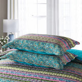 Darrahopens Home & Garden > Bedding > Quilts & Duvets Grenn Teal Boho style Printed Bedspread Quilt Set + Pillowcases
