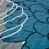 Darrahopens Home & Garden > Bedding > Quilts & Duvets Grey Azure Bloom Quilted Coverlet Bedspread Set with Pillow Covers