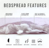 Darrahopens Home & Garden > Bedding > Quilts & Duvets Grey Azure Bloom Quilted Coverlet Bedspread Set with Pillow Covers