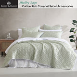 Darrahopens Home & Garden > Bedding > Quilts & Duvets Logan and Mason Shelby Sage Cotton Rich Quilted Coverlet Set Queen/King