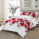 Darrahopens Home & Garden > Bedding > Quilts & Duvets Luxurious rose Soft white 3 Pc Comforter & Pillow Cover Set