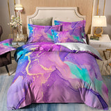Darrahopens Home & Garden > Bedding > Quilts & Duvets Marble Comforter Set, Queen Size, Warm Quilted Microfiber Bedding