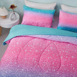 Darrahopens Home & Garden > Bedding > Quilts & Duvets Marble Gradient Comforter Set, Queen/King Size, Quilted Bedding with Pillowcases