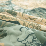 Darrahopens Home & Garden > Bedding > Quilts & Duvets Meadow Butterfly Green Quilted Bedspread Set with Floral Details and Pillowcases