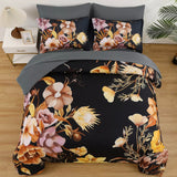 Darrahopens Home & Garden > Bedding > Quilts & Duvets Soft Floral Leaf Comforter Set, Queen/King Size, Quilted Bedding with Pillowcases
