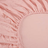 Darrahopens Home & Garden > Bedding Ramesses 1000TC Linen Bamboo Fitted Sheet Combo Set Dusty Pink King