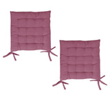 Darrahopens Home & Garden > Bedding Set of 2 Chair Pads with Ties 40 x 40 cm Dusty Pink
