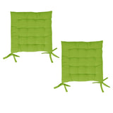 Darrahopens Home & Garden > Bedding Set of 2 Chair Pads with Ties 40 x 40 cm Lime