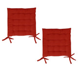 Darrahopens Home & Garden > Bedding Set of 2 Chair Pads with Ties 40 x 40 cm Red