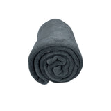 Darrahopens Home & Garden > Bedding Solid Colour Soft Coral Fleece Throw Rug 127 x 152 cm Charcoal