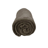 Darrahopens Home & Garden > Bedding Solid Colour Soft Coral Fleece Throw Rug 127 x 152 cm Walnut
