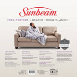 Darrahopens Home & Garden > Bedding Sunbeam Heated Throw Blanket Electric Soft Fur Fleece Winter Warm Snug Caravan