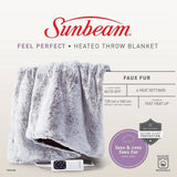 Darrahopens Home & Garden > Bedding Sunbeam Heated Throw Blanket Electric Soft Fur Fleece Winter Warm Snug Caravan
