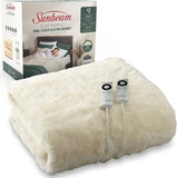 Darrahopens Home & Garden > Bedding Sunbeam Sleep Perfect Wool Fleece Heated Soft Washable Blanket - King
