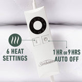 Darrahopens Home & Garden > Bedding Sunbeam Sleep Perfect Wool Fleece Heated Soft Washable Blanket - King