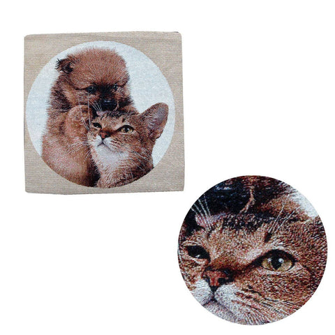 Darrahopens Home & Garden > Bedding Tapestry Pet Cat Dog Square Cushion Cover Design 3