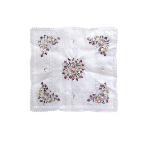 Darrahopens Home & Garden > Bedding Victoriana White Applique Embroidered Cushion Cover 45 x 45 cm