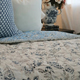 Darrahopens Home & Garden > Bedding Wild Flower Ocean Reversible Quilt - Blue (Size: King 228 cm x 274 cm)