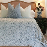 Darrahopens Home & Garden > Bedding Wild Flower Ocean Reversible Quilt - Blue (Size: King 228 cm x 274 cm)