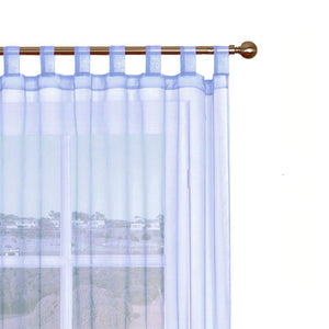 Darrahopens Home & Garden > Curtains 1 Piece Organza Tab Top Curtain 110 x 213 cm Blue
