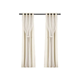 Darrahopens Home & Garden > Curtains Artiss 2X 132x242cm Blockout Sheer Curtains Beige