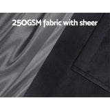 Darrahopens Home & Garden > Curtains Artiss 2X 132x242cm Blockout Sheer Curtains Black