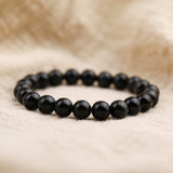 Darrahopens Home & Garden > Curtains > Curtain Accessories 14mm Natural Black Obsidian Beaded Bracelet for Men and Women – Stretchable Healing Crystal Jewelry with Elastic Band, Protective Energy Stone Gift for Birthday, Valentine’s Day, Meditation (Black)