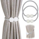 Darrahopens Home & Garden > Curtains > Curtain Accessories 2 Pack Magnetic Curtain Tiebacks For Small, Thin, Or Sheer Curtains Grey Curtain Tieback