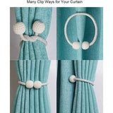 Darrahopens Home & Garden > Curtains > Curtain Accessories 2 Pack Magnetic Curtain Tiebacks For Small, Thin, Or Sheer Curtains Grey Curtain Tieback