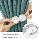 Darrahopens Home & Garden > Curtains > Curtain Accessories 2 Pack Magnetic Curtain Tiebacks For Small, Thin, Or Sheer Curtains Grey Curtain Tieback
