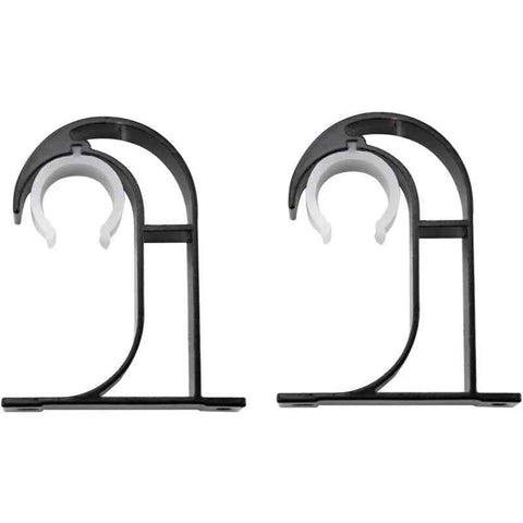 Darrahopens Home & Garden > Curtains > Curtain Accessories 2 Pcs Curtain Rod Brackets Zinc Alloy Wall Ceiling Mount White