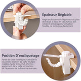 Darrahopens Home & Garden > Curtains > Curtain Accessories 4 pcs Curtain Holder Clip Bracket, Adjustable Crossbar Curtain ROd Towel Storage Hook